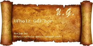 Ufholz Gábor névjegykártya